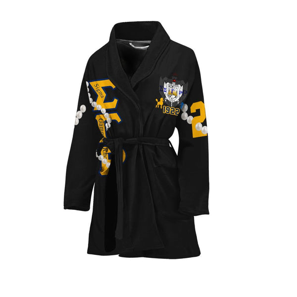 Sorority Bath Robe - Sigma Gamma Rho Pearl Women's Bath Robe