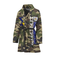 Sorority Bath Robe - Sigma Gamma Rho Camouflage Miliraty Women's Bath Robe