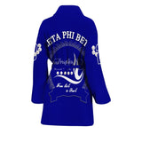 Sorority Bath Robe - Zeta Phi Beta Blue Pearl Women's Bath Robe