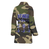 Sorority Bath Robe - Zeta Phi Beta Camouflage Miliraty Women's Bath Robe