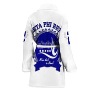 Sorority Bath Robe - Zeta Phi Beta White Pearl Women's Bath Robe