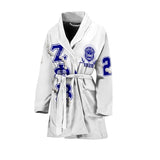 Sorority Bath Robe - Zeta Phi Beta White Pearl Women's Bath Robe