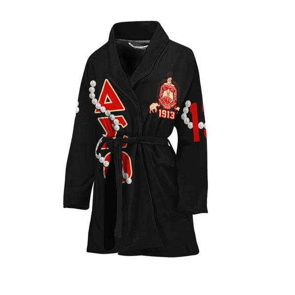 Sorority Bath Robe - Delta Sigma Theta Pearl Women's Bath Robe